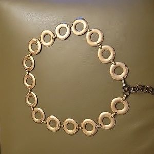 VTG large gold circle chain belt 34"